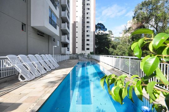 Piscina de apartamento para alugar com 1 quarto, 40m² em Vila Andrade, São Paulo