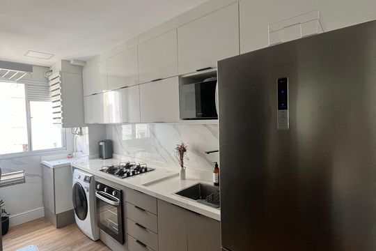 Cozinha de apartamento à venda com 2 quartos, 42m² em Vila Plana, São Paulo