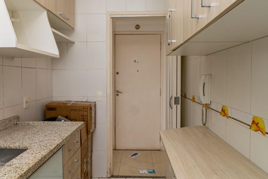 Cozinha de apartamento à venda com 2 quartos, 63m² em Carandiru, São Paulo