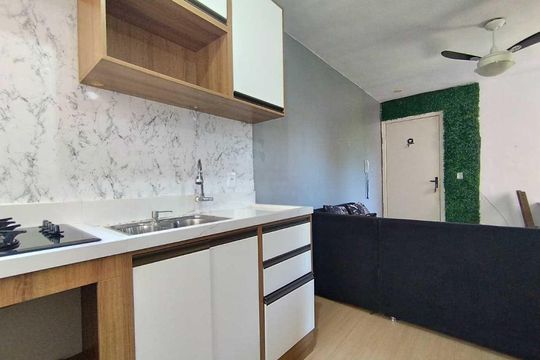 Cozinha de apartamento para alugar com 1 quarto, 50m² em Canudos, Novo Hamburgo