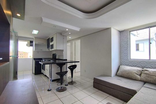 Cozinha  de apartamento à venda com 1 quarto, 50m² em Canudos, Novo Hamburgo