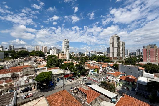 Vista  de kitnet/studio para alugar com 1 quarto, 27m² em Santo Amaro, São Paulo