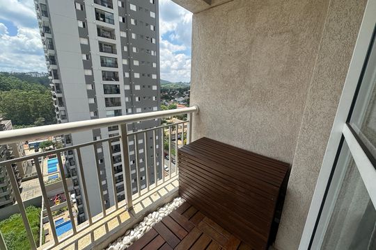 Varanda da Sala de apartamento para alugar com 1 quarto, 51m² em Empresarial 18 do Forte, Barueri