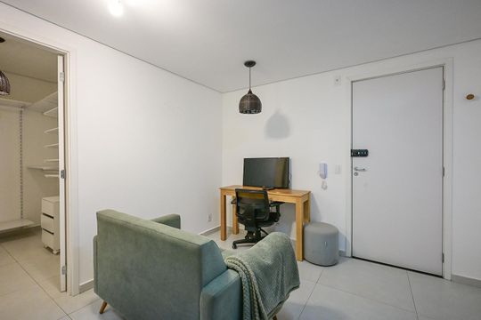 Sala de apartamento à venda com 1 quarto, 40m² em Vila Sonia, São Paulo
