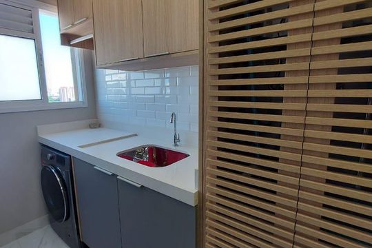 Área de serviço de apartamento à venda com 2 quartos, 69m² em Chácara Seis de Outubro, São Paulo