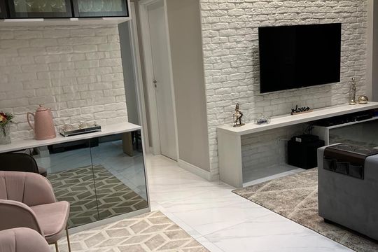 Sala de apartamento à venda com 2 quartos, 69m² em Chácara Seis de Outubro, São Paulo