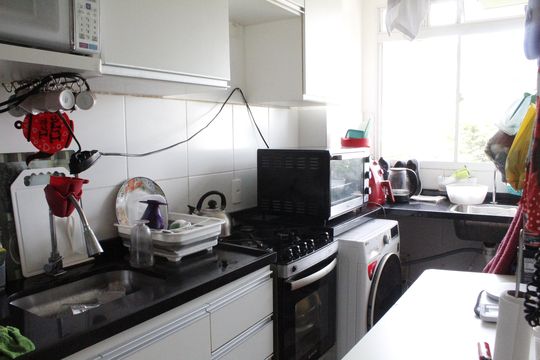 Cozinha e Área de Serviço de apartamento à venda com 2 quartos, 39m² em Gardênia Azul, Rio de Janeiro