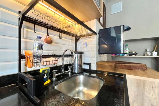 Cozinha de kitnet/studio à venda com 1 quarto, 50m² em Vila Clementino, São Paulo