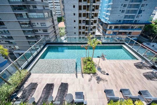 Área comum - Piscina de kitnet/studio à venda com 1 quarto, 50m² em Vila Clementino, São Paulo