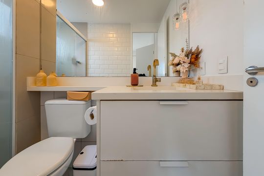 Banheiro da Suíte de apartamento para alugar com 1 quarto, 35m² em Cambuci, São Paulo