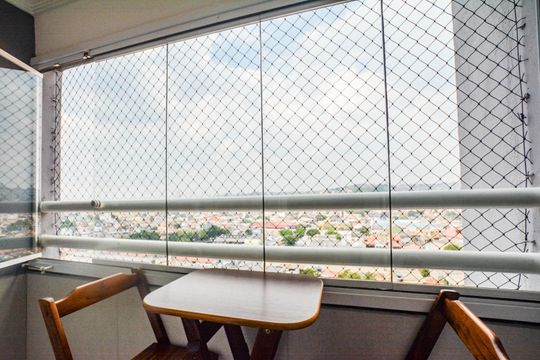Varanda da Sala de apartamento à venda com 2 quartos, 55m² em Vila Luzita, Santo André