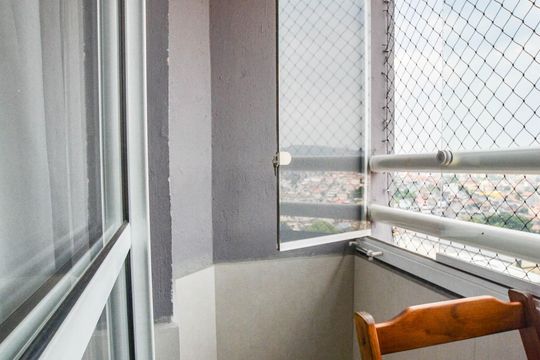 Varanda da Sala de apartamento à venda com 2 quartos, 55m² em Vila Luzita, Santo André