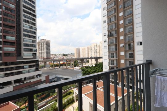 Varanda da Sala de apartamento à venda com 2 quartos, 37m² em Vila Independencia, São Paulo