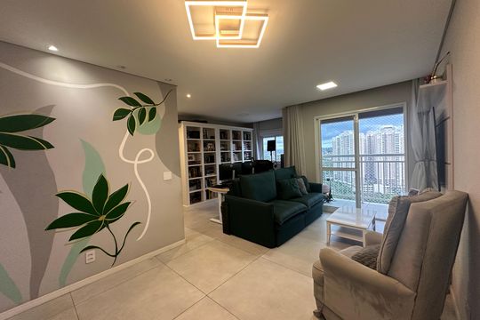 Sala de apartamento à venda com 3 quartos, 74m² em Centro, Barueri