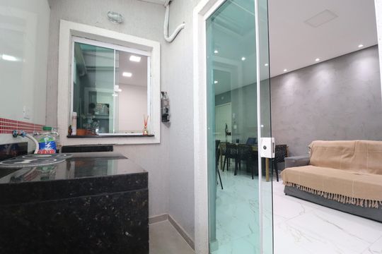 Área de Serviço de apartamento à venda com 2 quartos, 65m² em Vila Camilópolis, Santo André