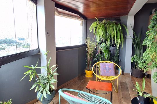 Varanda  de apartamento à venda com 2 quartos, 132m² em Vila Caminho do Mar, São Bernardo do Campo