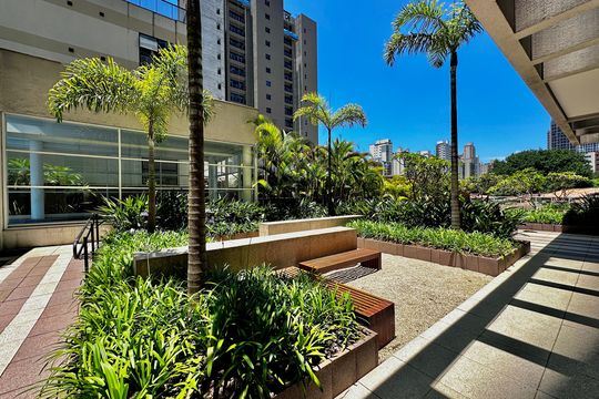 Área comum de kitnet/studio para alugar com 1 quarto, 36m² em Brooklin, São Paulo