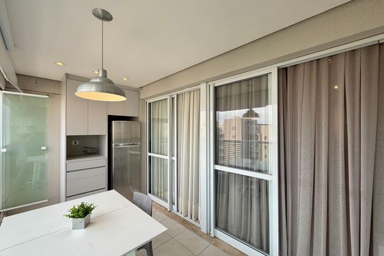 Cozinha/Sacada de kitnet/studio para alugar com 1 quarto, 36m² em Brooklin, São Paulo