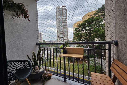 Varanda de apartamento à venda com 2 quartos, 46m² em Campininha, São Paulo
