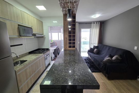 Cozinha de apartamento à venda com 2 quartos, 60m² em Vila Gomes Cardim, São Paulo