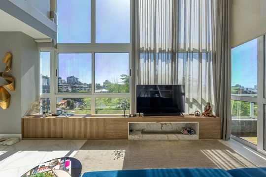 Sala de apartamento à venda com 1 quarto, 94m² em Auxiliadora, Porto Alegre