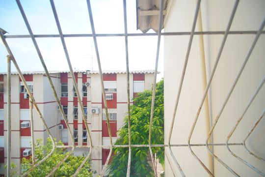 VISTA DA SALA de apartamento à venda com 2 quartos, 63m² em São Miguel, São Leopoldo