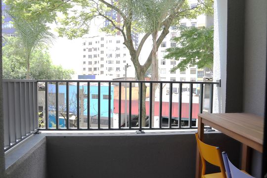 Sala de apartamento para alugar com 1 quarto, 26m² em Bela Vista, São Paulo