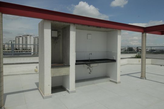 Área comum - Churrasqueira de kitnet/studio para alugar com 1 quarto, 52m² em Santa Terezinha, Santo André