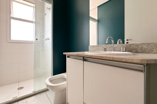 Banheiro da Suíte 1 de apartamento para alugar com 3 quartos, 155m² em Centro, São Bernardo do Campo