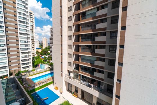 Vista da Sacada de apartamento à venda com 1 quarto, 28m² em Jardim Prudência, São Paulo