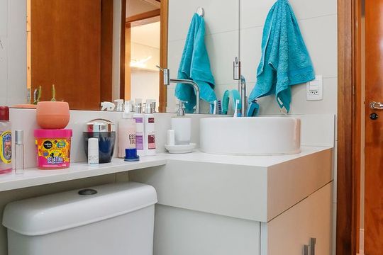 Banheiro da suíte 1 de apartamento à venda com 3 quartos, 142m² em Vila Mussolini, São Bernardo do Campo