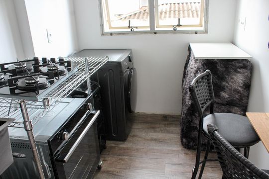 Cozinha de apartamento para alugar com 1 quarto, 34m² em Campos Elíseos, São Paulo