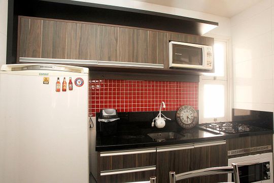 Cozinha + Área de Serviço de apartamento à venda com 1 quarto, 55m² em Petrópolis, Porto Alegre