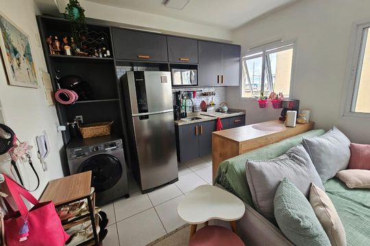 Cozinha de apartamento à venda com 1 quarto, 30m² em Santa Ifigênia, São Paulo