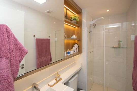 Banheiro de apartamento para alugar com 1 quarto, 34m² em Vila Guilherme, São Paulo