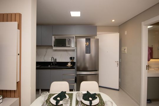 Cozinha de apartamento para alugar com 1 quarto, 34m² em Vila Guilherme, São Paulo