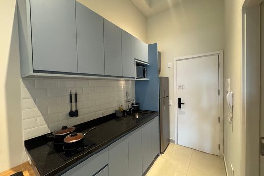 Cozinha de apartamento para alugar com 1 quarto, 24m² em Vila Mariana, São Paulo