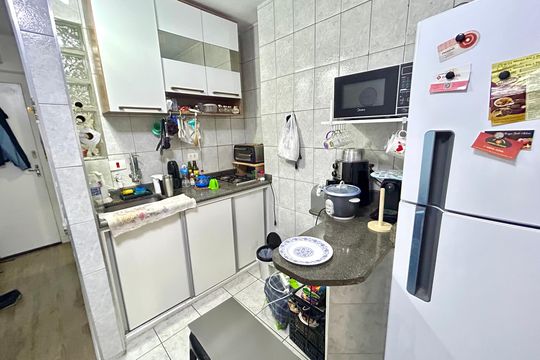 Cozinha de kitnet/studio à venda com 1 quarto, 24m² em Centro, Guarulhos