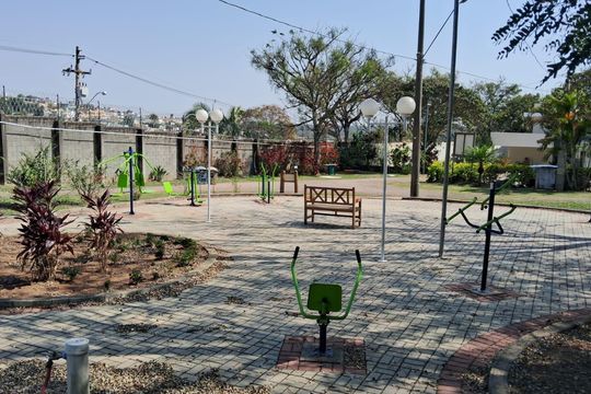 Área comum - Academia ao ar livre de casa de condomínio à venda com 4 quartos, 300m² em Jardim Caxambu, Jundiaí