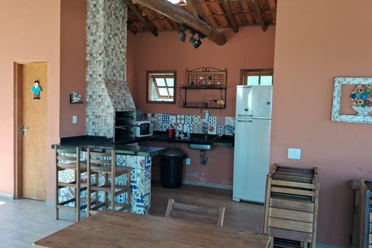 Área comum - Churrasqueira de casa de condomínio à venda com 4 quartos, 300m² em Jardim Caxambu, Jundiaí