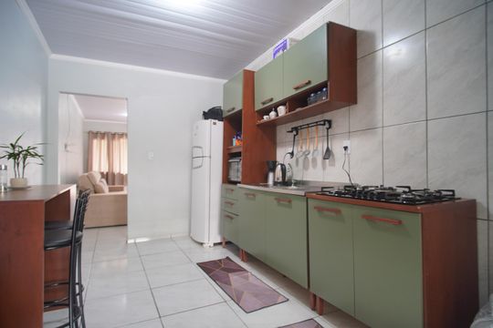 Cozinha de casa à venda com 2 quartos, 80m² em Santos Dumont, São Leopoldo