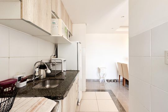 Cozinha de apartamento à venda com 2 quartos, 57m² em Planalto, São Bernardo do Campo