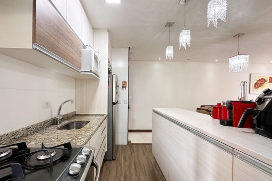Cozinha de apartamento à venda com 3 quartos, 77m² em Vila Margarida, São Bernardo do Campo