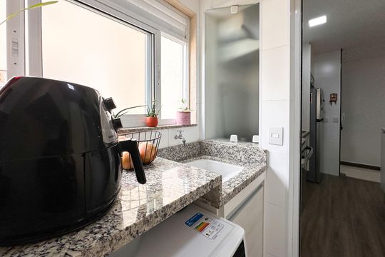 Área de Serviço de apartamento à venda com 3 quartos, 77m² em Vila Margarida, São Bernardo do Campo