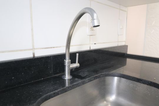 Cozinha de apartamento à venda com 2 quartos, 44m² em Jardim Utinga, Santo André