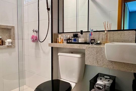 banho de apartamento à venda com 2 quartos, 163m² em Buritis, Belo Horizonte