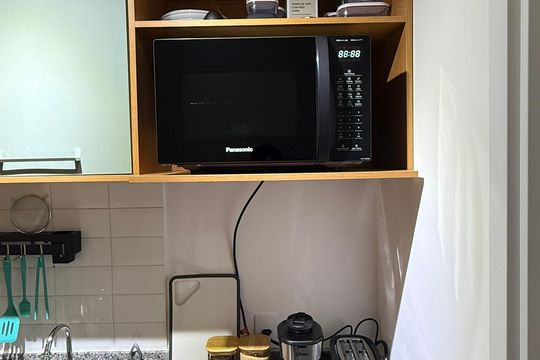 Cozinha de apartamento para alugar com 1 quarto, 34m² em Butantã, São Paulo