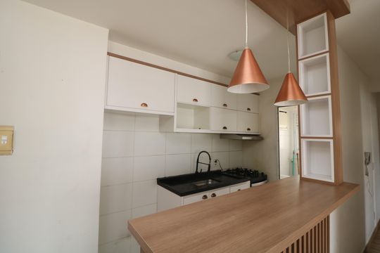 Cozinha de apartamento à venda com 2 quartos, 48m² em Jardim Nove de Julho, São Paulo