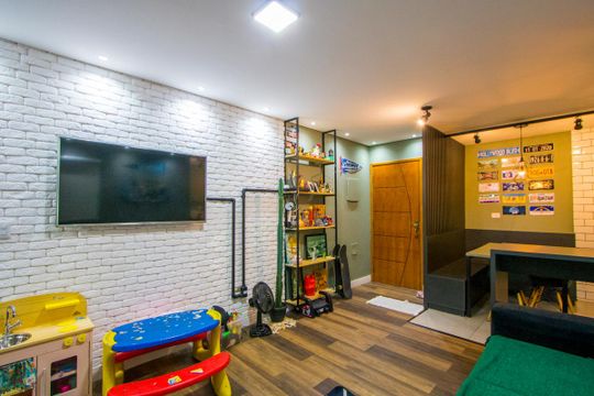 Sala de apartamento à venda com 2 quartos, 84m² em Campestre, Santo André