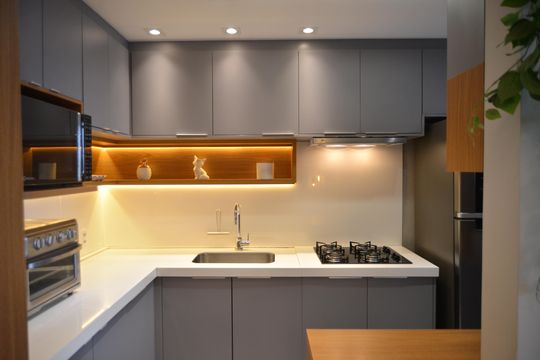 Cozinha de apartamento à venda com 2 quartos, 54m² em Vila Leopoldina, Santo André